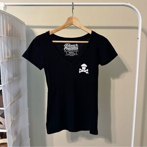 Black Johnny Cupcakes Classic V-Neck Small